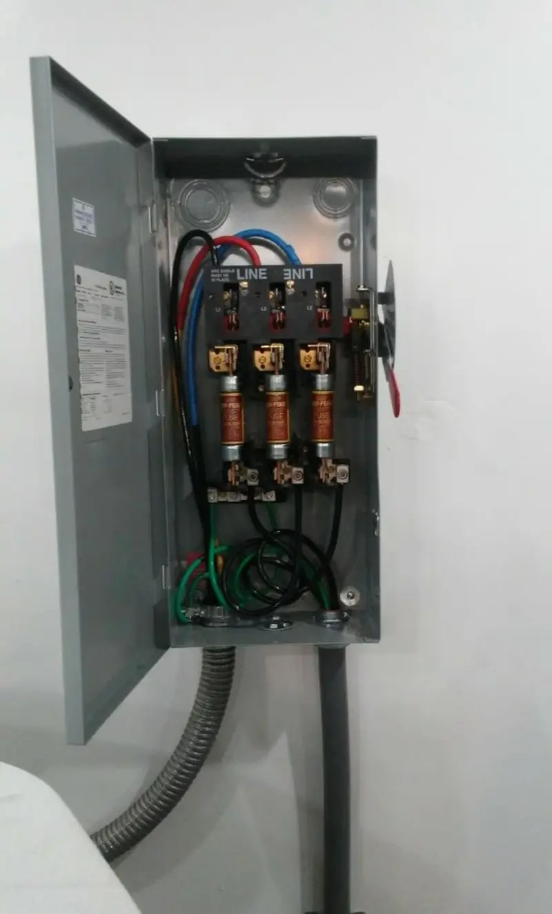 Three-phase disconnect switch installed for Electrical Wiring & Rewiring in Vandenberg AFB