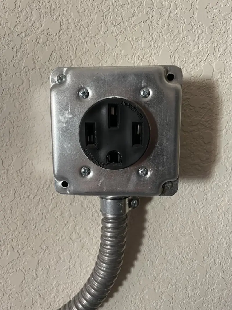 NEMA 14-50 outlet installed for Electrical Panel Upgrade in Vandenberg AFB
